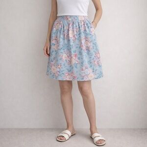 Vintage granny pastel floral skirt
